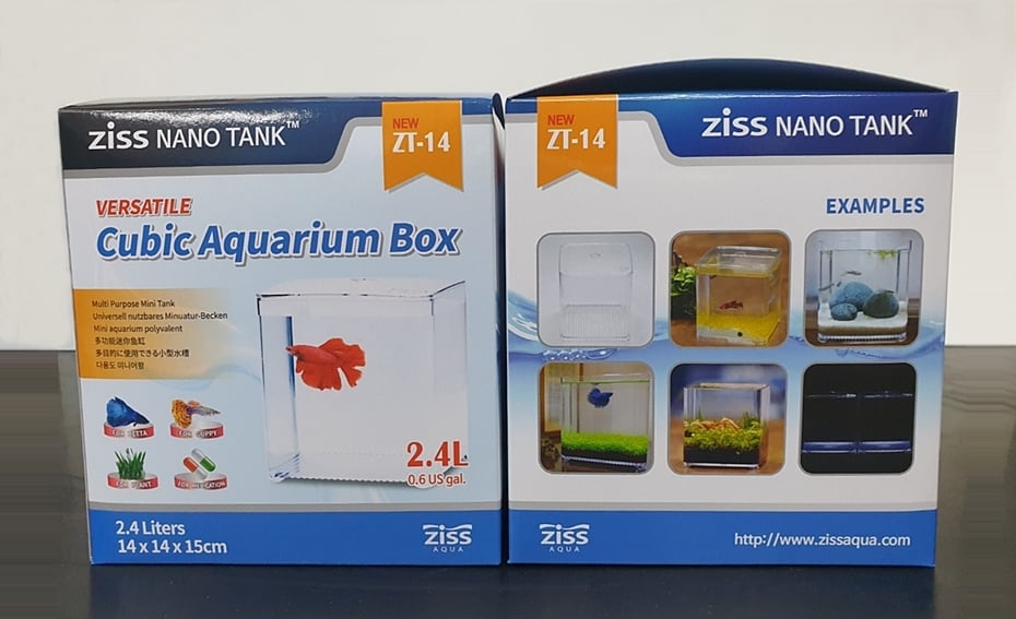 Ziss Aqua ZT-14 Betta Box – Nano Acrylic Aquarium 2.4L – CeramicNature