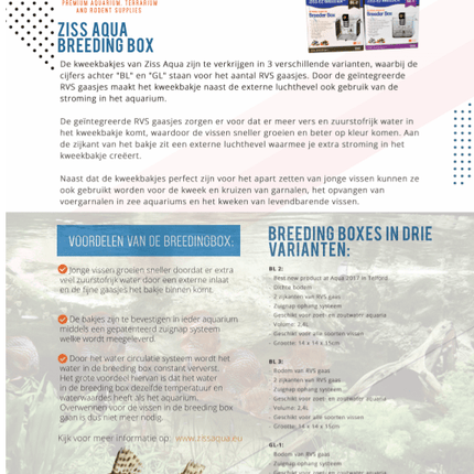 Flyer egg tumblers & breeder boxes NL, DU or EN