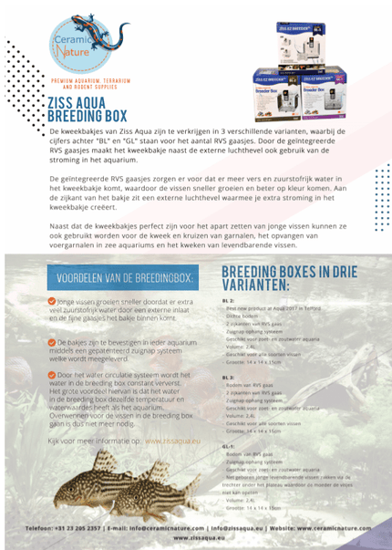 Flyer egg tumblers & breeder boxes NL, DU or EN