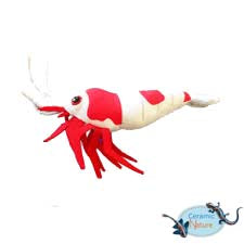 Peluche crevette rouge cristal