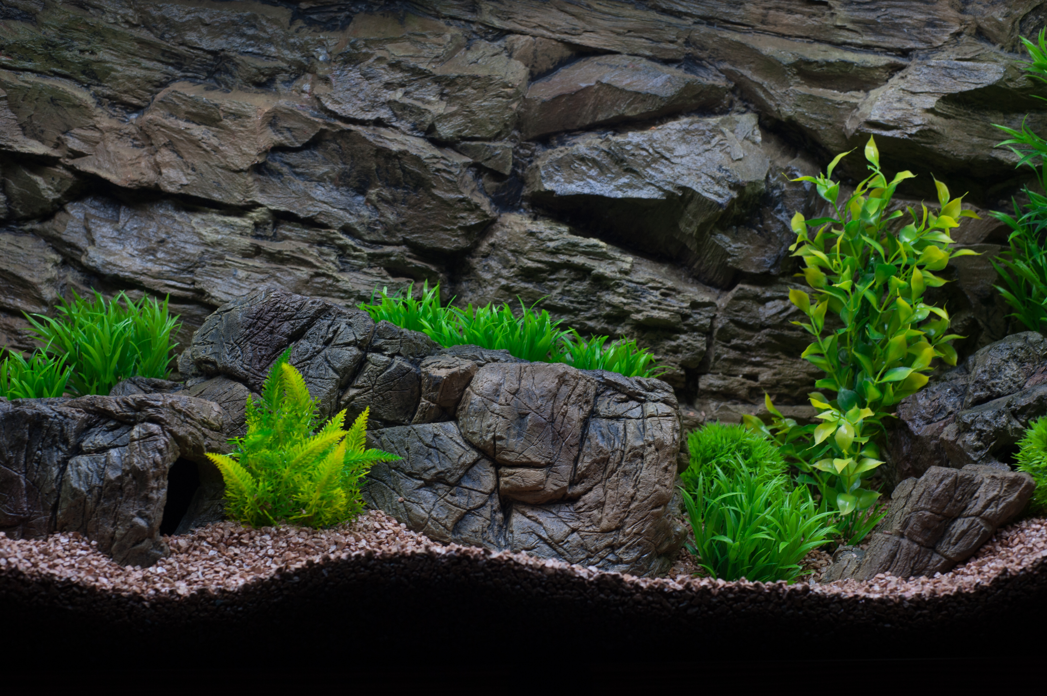 AWERT Stone Aquarium Background Rock Fish Tank Background Rocky Terrarium Background Durable Polyester Background 